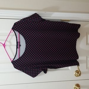 3/$12 Briggs polka dot blouse sz 2X